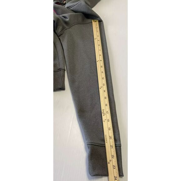 Under Armour Womens Fleece Hoodie Cold Gear Semi-Fitted Gray/Pink Size Med - Picture 7 of 9